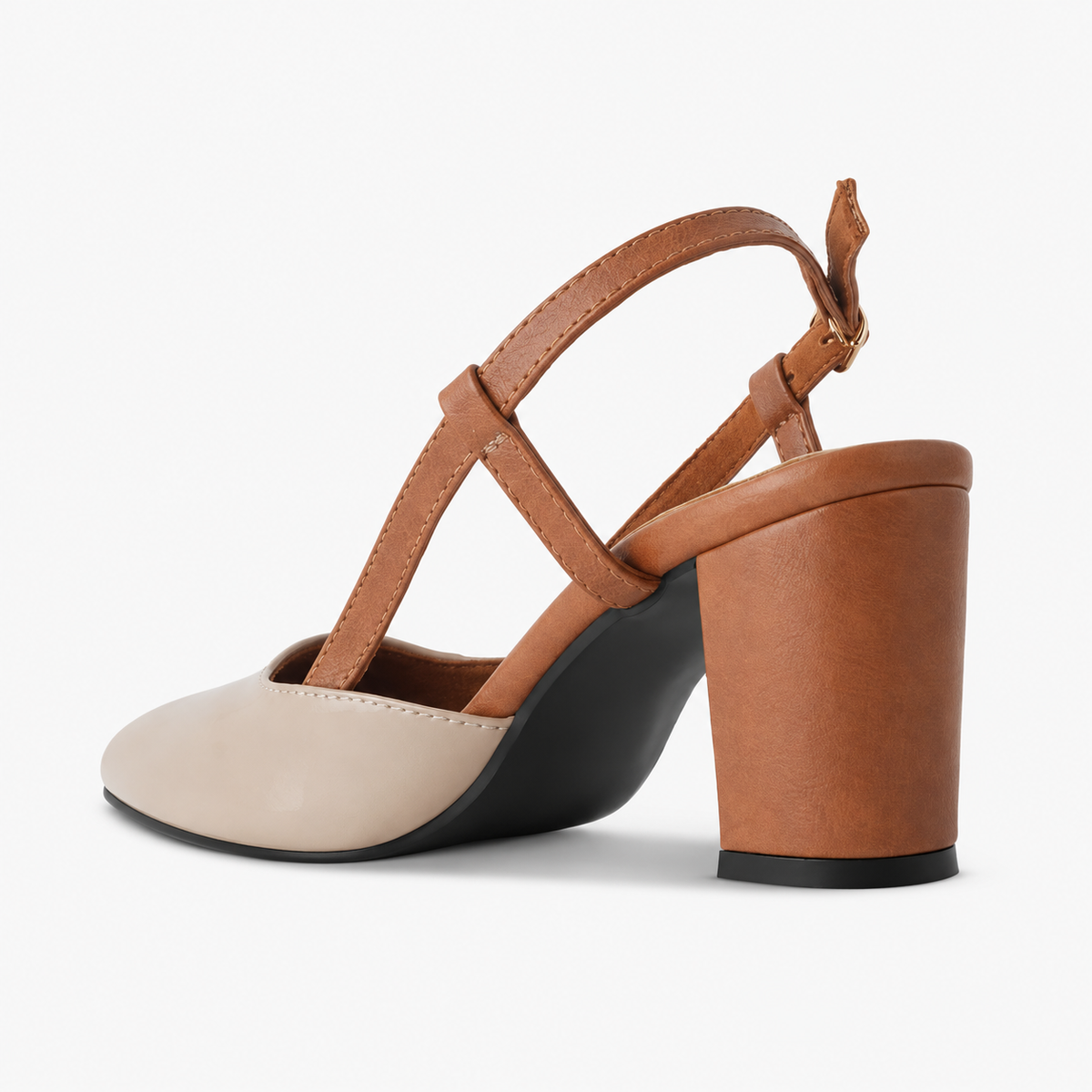 Elegant Patent Block Heel
