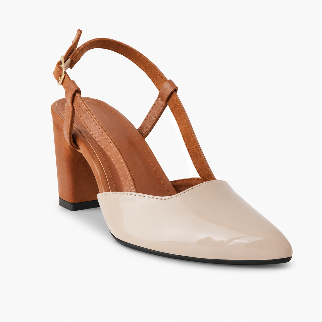 Elegant Patent Block Heel